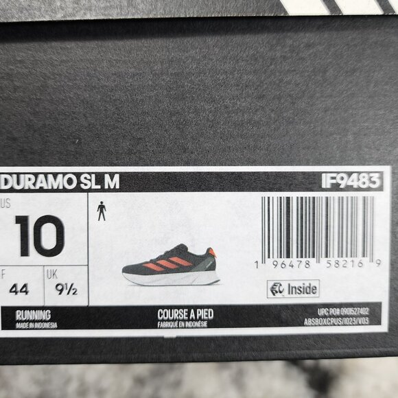 NEW Adidas Duramo Running Athletic Shoes Men's Size 10 Crimson Black Training - Picture 8 of 8